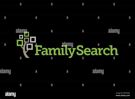 FamilySearch, Logo, Black background Stock Photo - Alamy