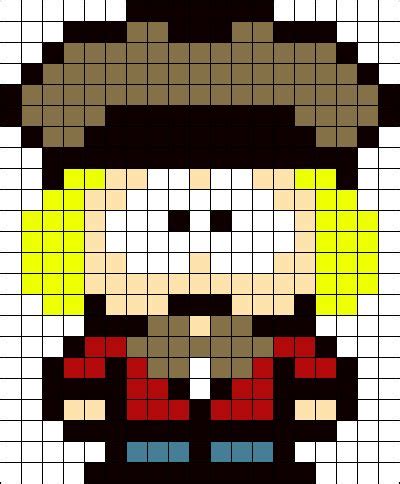 Pip/ Phillip South Park Kandi Pattern | Pixel art pattern, Pixel art grid, South park