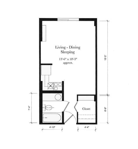 12×28 Cabin Floor Plans - musicdna | Studio floor plans, Studio apartment floor plans, Apartment ...