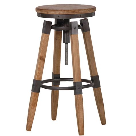 RYH075 Sturdy Industrial Style Round Bar Stool - Interior Flair