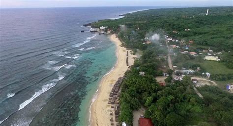 A nice aerial view of the Patar Beach area with the Cape Bolinao ...