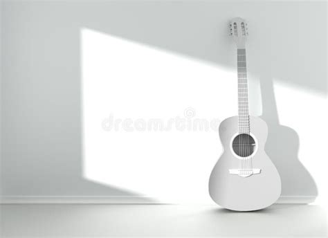 Guitar in blank empty room stock illustration. Illustration of designer - 42510528