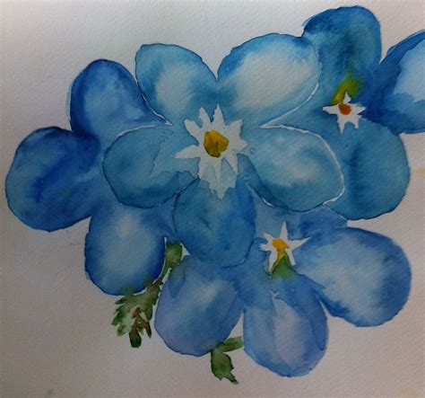 Forget me not. Watercolor