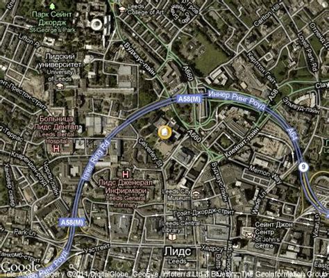 Leeds Metropolitan University: popular tourist places, Satellite map - Great Britain , Tours TV