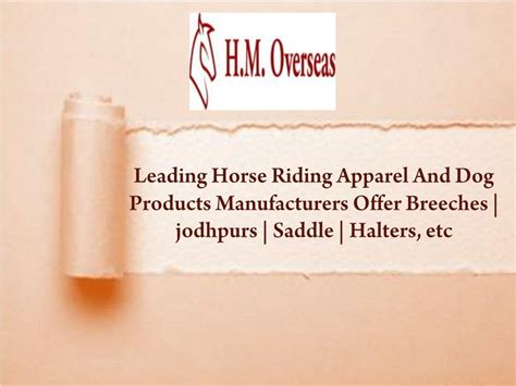 PPT - Horse Riding Jodhpurs Manufacturers PowerPoint Presentation, free ...