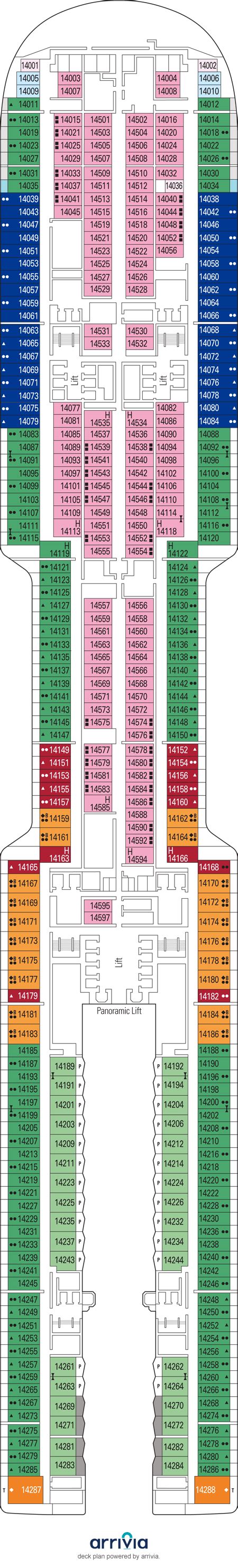 MSC World Europa Cabin 14225 - Category PR2 - Deluxe Balcony with Promenade View Stateroom 14225 ...