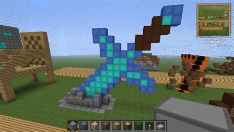 minecraft sword statue | Minecraft statues, Minecraft crafts, Minecraft sword