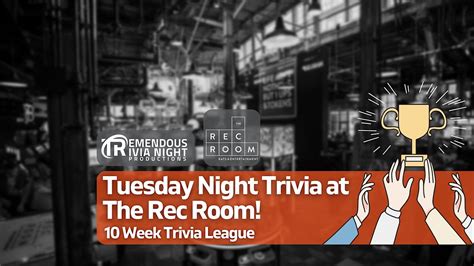 Edmonton Rec Room West Tuesday Trivia League!, The Rec Room, Edmonton ...