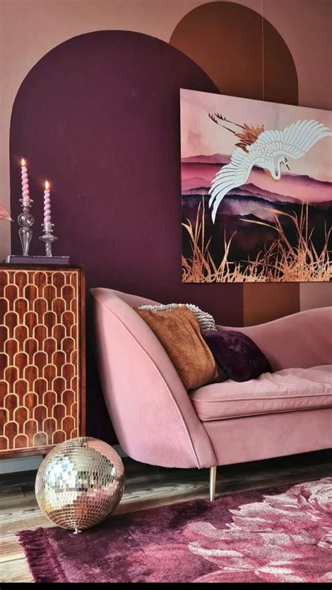 Art Deco Living Room | Art deco living room, Pink couch living room ...