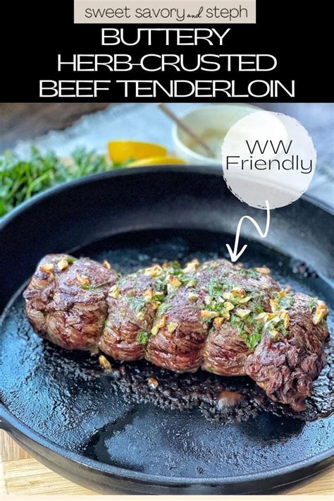 Buttery Herb-Crusted Beef Tenderloin - Sweet Savory and Steph