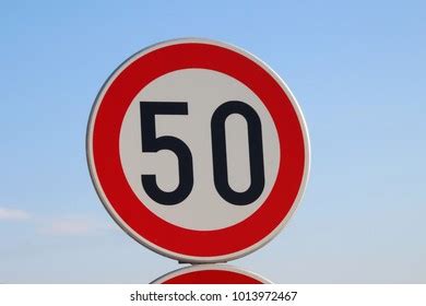 Traffic Sign Speed Limit 50 Stock Photo 1013972467 | Shutterstock