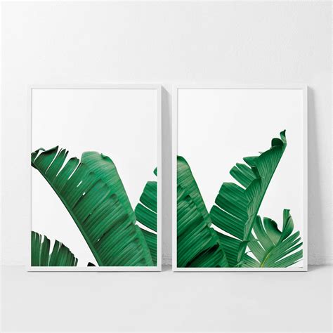 Set of 2 Banana Leaf Print Banana Leaf Print Banana Leaf - Etsy