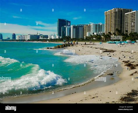 An aerial view of the South Beach Skyline Miami Florida Stock Photo - Alamy