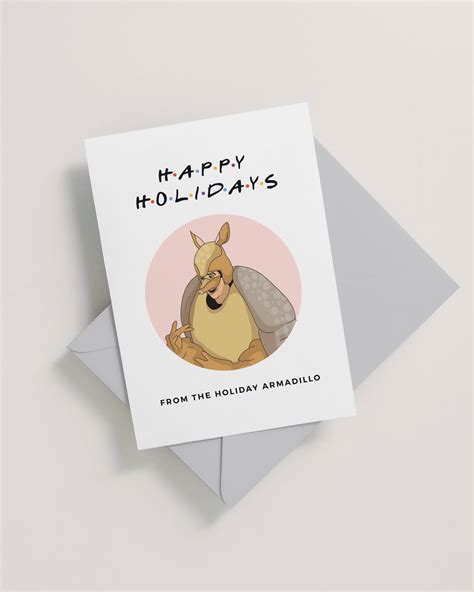 Friends holiday armadillo card – Artofit