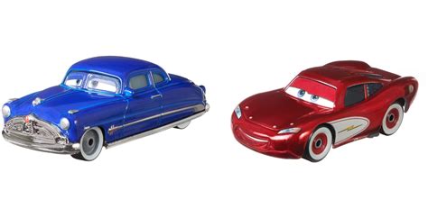 Buy Disney Cars Toys and 3, Doc Hudson & Cruisin' Lightning McQueen 2-Pack, 1:55 Scale Die-Cast ...