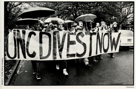 Timeline of 1980s Anti-Apartheid Activism at UNC – For the Record