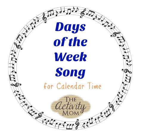 Days of the Week Song - The Activity Mom