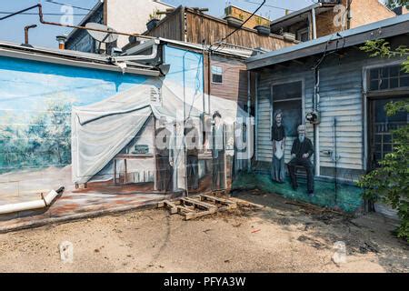 Historic Lacombe 1890 - 1910, Back alley heritage murals by artist Tim ...