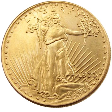 US 1933 $20 Dollar Saint Gaudens Double Eagle Gold Copy Coin(With Copy Word On The Back)-in Non ...