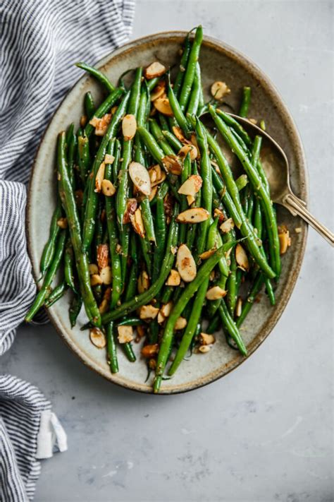 Green Beans Almondine (Green Beans with Almonds) - A Beautiful Plate