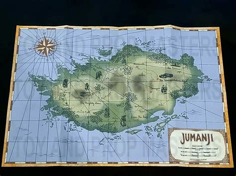 JUMANJI Film Replica Map Prop Welcome to the Jungle the Next Level Jack Black Professor Shelly ...