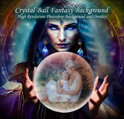 Crystal Ball Background. Crystal Ball Overlay Fantasy - Etsy