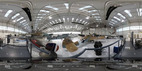 360° view of RAF Museum Cosford - War In The Air Hangar ME109 and FW190 - Alamy