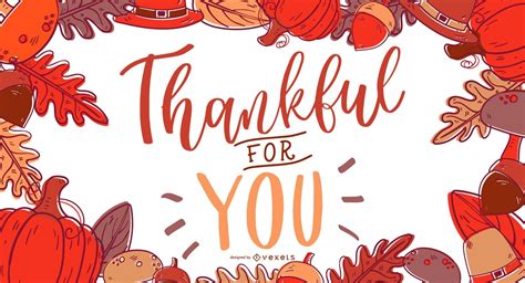 Thankful For You Banner Vector Download