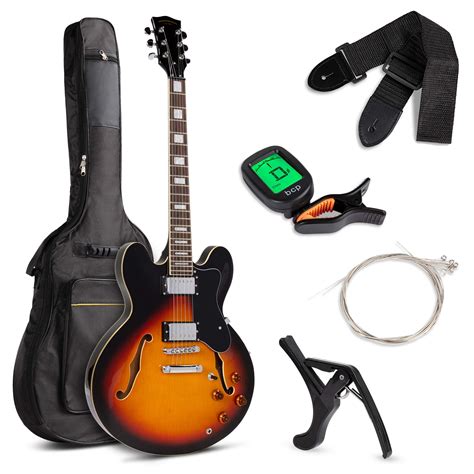 Buy Best Choice Products Semi-Hollow Body Electric Guitar Set w/Dual ...