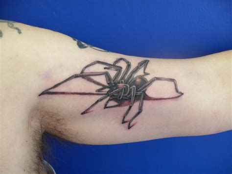 Mersey Ink Tattoos: 3D wolf spider,this tat took about two hours to do.