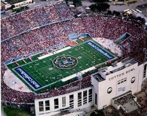 AERIAL VIEW OF THE COTTON BOWL, FAIRGROUND PARK /DALLAS TEXAS | Nfl stadiums, Nfl football ...