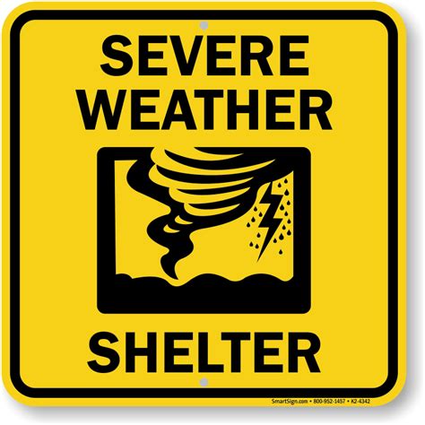 Severe Weather Shelter Sign, SKU: K2-4342