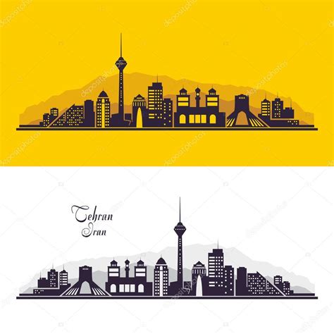 Tehran Iran city skyline Stock Vector by ©nnfotograf 109847444