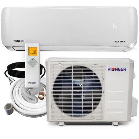 Pioneer 12,000 BTU 1 Ton 19 SEER Ductless Mini Split Air Conditioner Heat Pump Variable Speed DC ...