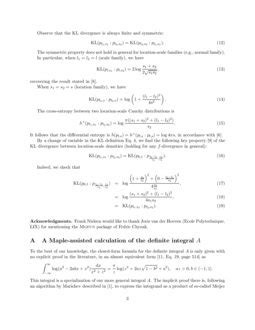 A closed-form formula for the Kullback-Leibler divergence between ...