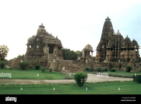 Temples Khajuraho Madhya Pradesh India Stock Photo - Alamy