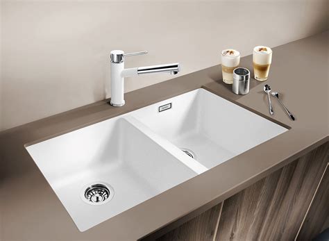 Silgranit Double Bowl Undermount Sink White - Cooks Plumbing | White undermount kitchen sink ...