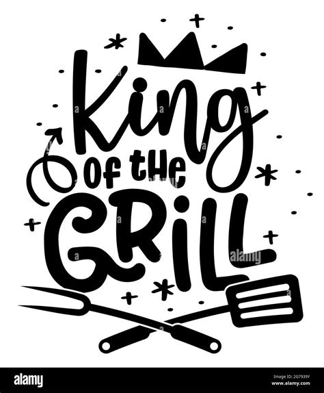 King of the Grill - label. barbeque elements for labels, logos, badges, stickers or icons ...