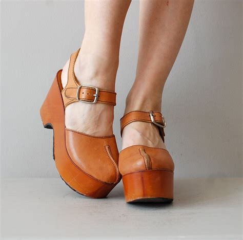 r e s e r v e d...platform shoes / 1970s wooden platforms