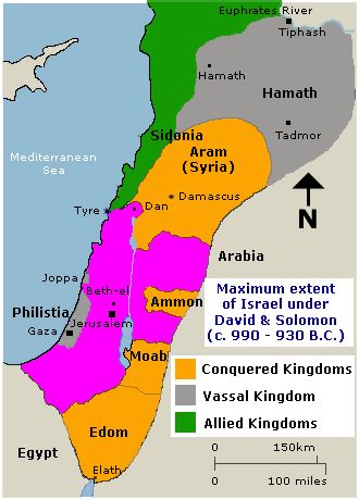 The Kingdom of Solomon, extent of Israel under Solomons rule.