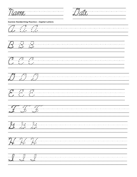 Easy Cursive Writing Worksheet Printable | Handwriting | Cursive - Free Printable Cursive ...