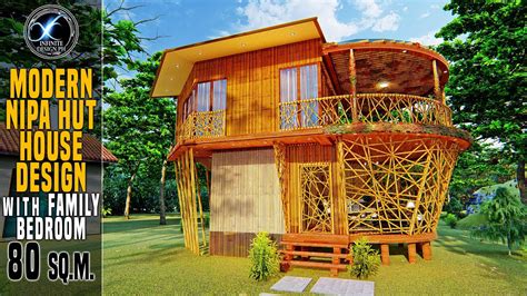 Modern Nipa Hut House Design with Family Bedroom and Balcony | 7.00x7 ...