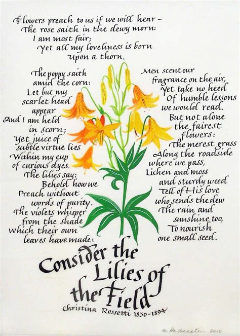 Lilies Of The Field Quotes. QuotesGram | Lilies of the field ...