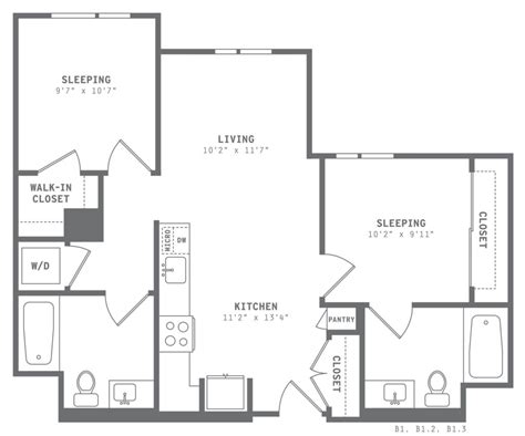 B1 Two-Bedroom Luxury Apartment | Astella