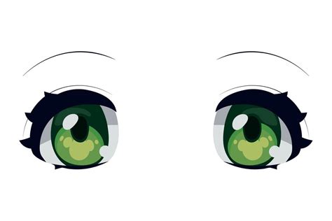 anime green eyes 11484187 Vector Art at Vecteezy