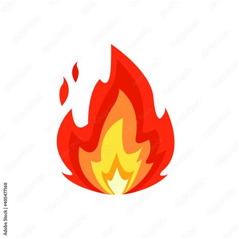 Lit fire emoji vector Stock-Vektorgrafik | Adobe Stock