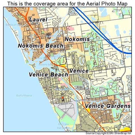 Aerial Photography Map of Venice, FL Florida