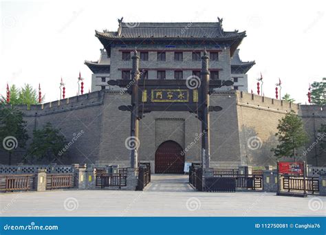 Xi `an City Wall and City Scenery Editorial Photo - Image of society ...