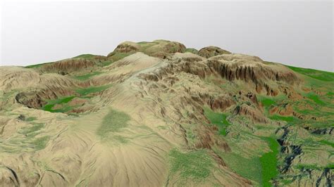 Terrain 3D Model in Landscapes 3DExport