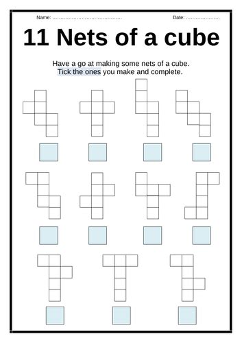 Nets of a CUBE - Activity | Teaching Resources